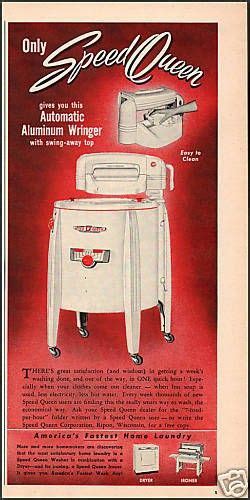 speed queen wringer washing machine laundry ad vintage washing machine speed queen