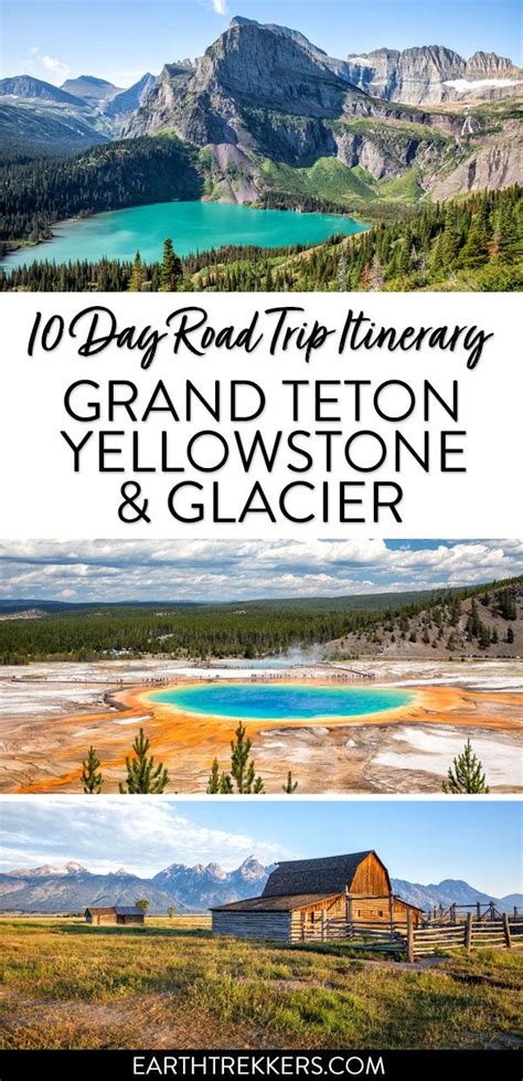 grand teton yellowstone and glacier road trip itinerary