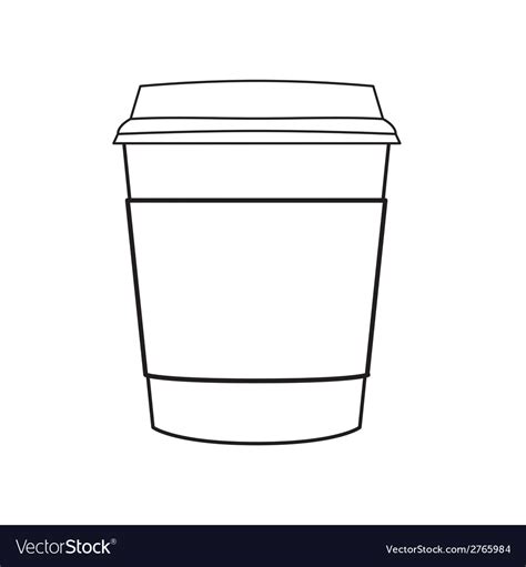 coffee cup outline royalty  vector image vectorstock