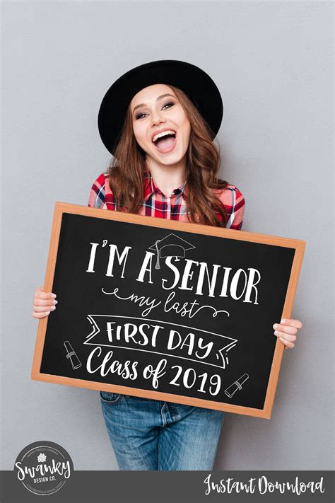 day  senior year sign printable  day sign  etsy