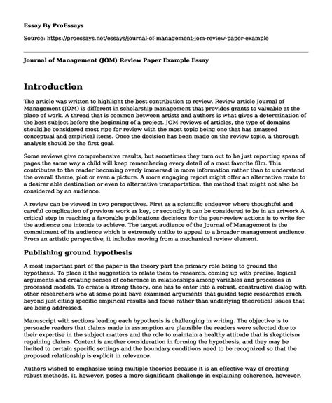 journal  management jom review paper   essay term