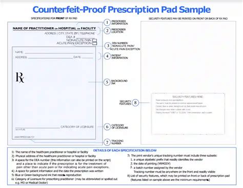prescription pad template fill  printable  forms