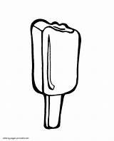 Coloring Ice Lolly Pages Printable Food Kids Cream sketch template