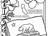 California Coloring Pages State Arizona Getcolorings Republic Flag Color sketch template