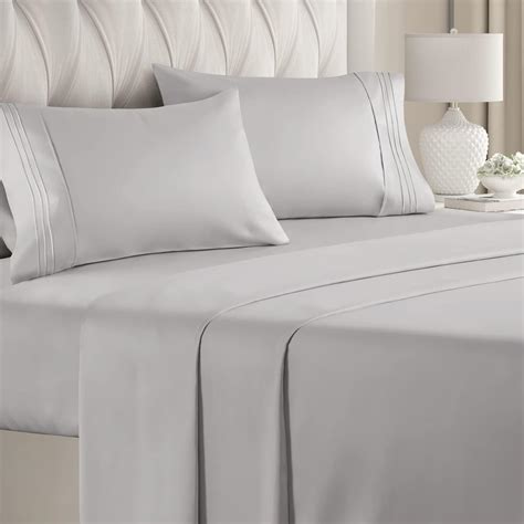 buy queen size sheet set breathable cooling hotel luxury bed sheets extra soft deep