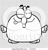 Rooster Chubby Drunk Chick Outlined Coloring Clipart Vector Cartoon Cory Thoman sketch template