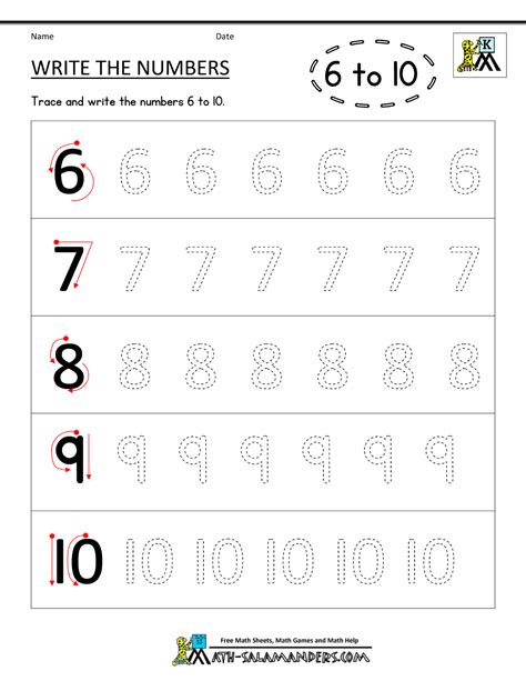 number practice sheets  kids toddlers  mspartnersco writing