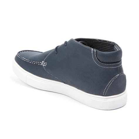 mid top casual sneaker navy   emrsn shoes touch  modern