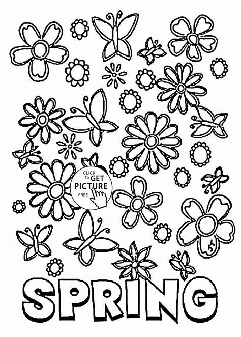 spring flowers  coloring coloring pages