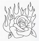 Rose Fire Lineart Deviantart sketch template
