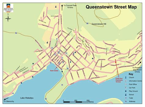 large queenstown maps     print high resolution  detailed maps