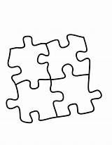 Puzzle Autism Jigsaw Colouring Outline Printable Rompecabezas Puzle Webstockreview Clipground Colorable sketch template