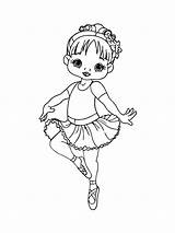Coloring Pages Ballet Printable Girls sketch template