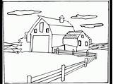 Farm Coloring Pages Scene Kids Sheets Dibujos Barn Farms Drawing Horse Animal Choose Board Book Animals sketch template