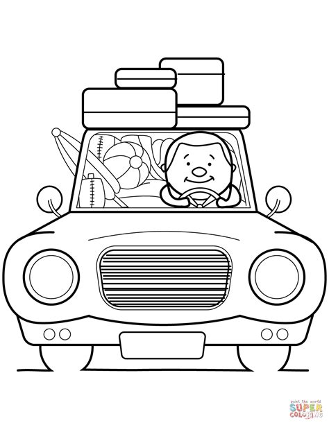 summer vacation coloring page  printable coloring pages