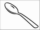Clipart Spoon Clip Basic Clipartlook Fork Word sketch template