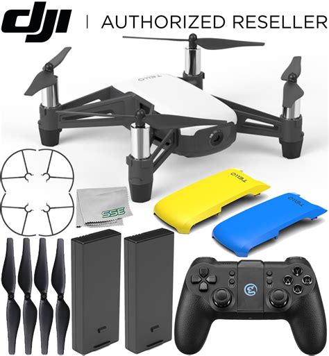 ryze tech tello quadcopter  gamesir td bluetooth gaming controller blue  yellow snap