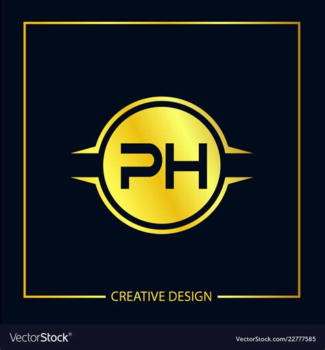 initial letter ph logo template design royalty  vector