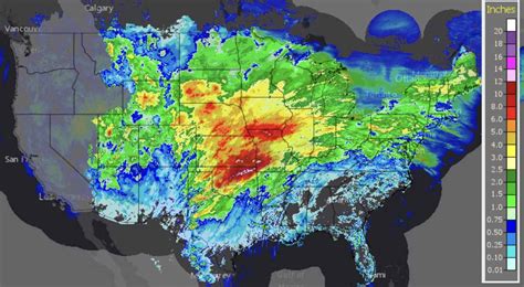 map showing  days  precipitation helps explain widespread flooding