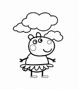 Coloring Peppa Pig Pages Kids Sheep Suzy sketch template