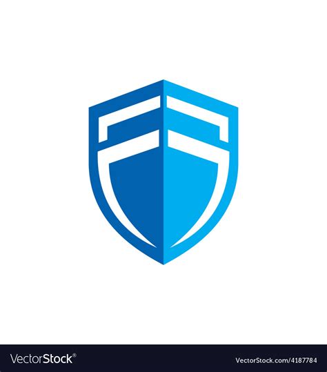 shield blue protection business logo royalty  vector