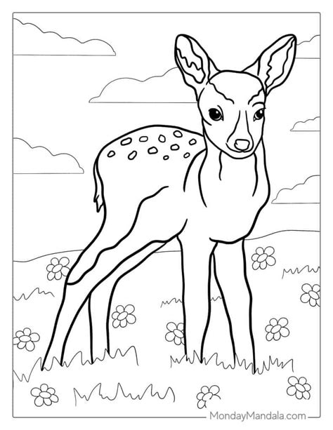 baby deer coloring pages