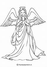 Angeli Colorare Disegni Pianetabambini Immagini Natale Adulti Angel Altri Voi Bellissime Colori sketch template