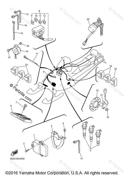 yamaha snowmobile  oem parts diagram  electrical  partzillacom
