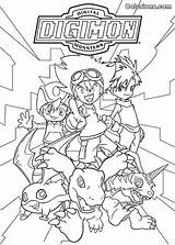 Digimon Pages Coloring Frontier Template Coloriages Squad Data Pokemon sketch template