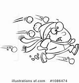 Snowball Clipart Fight Illustration Royalty Toonaday Rf sketch template
