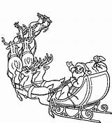 Santa Sleigh Claus Coloring Pages His Ride Famous Christmas Drawing Tree Cookie Shaped Getdrawings Size sketch template