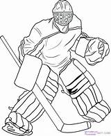 Hockey Coloring Goalie Pages Draw Step Logo Chicago Bruins Nhl Tampa Lightning Printable Sports Bay Clipart Boston Zamboni Blackhawks Getcolorings sketch template