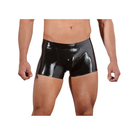 plus size boxers black wetlook vinyl leather lingerie sexy men s boxers