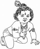 Krishna Baby Coloring Hindu Pages Sketch Clipart Drawing Sri Gods Kids Radha Lord God Clip Drawings Janmashtami Printable Goddesses Mythology sketch template