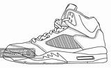 Jordan Coloring Air Shoes Pages Drawing Shoe Lebron James Template Printable Sketch Nike Force Michael Tennis Retro Low Jordans Sneakers sketch template