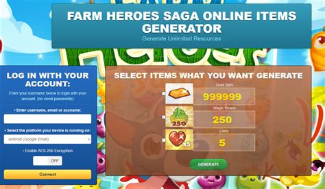 farm heroes saga hack cheat  gold barsmagic beansfull lifelevelsboosters