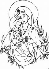 Coloring Mother Mary God Pages Catholic Kids Blessed Crafts Clipart Pi Drawing Azcoloring Book Popular Line Coloringhome Clipground Library Desde sketch template