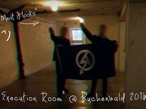 British Neo Nazis Perform Hitler Salute At Buchenwald Concentration