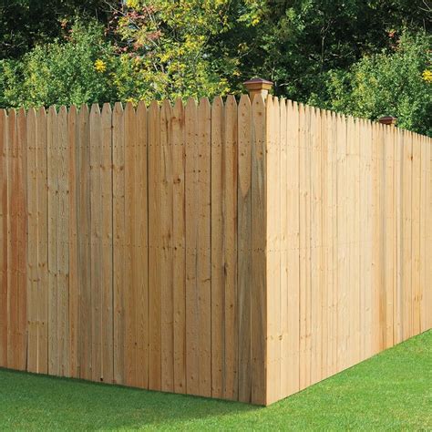 outdoor essentials        ft spf stockade fence picket  pack   home