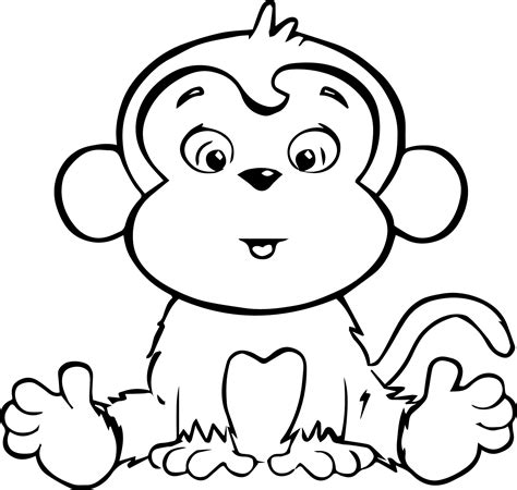 monkey coloring pages    clipartmag