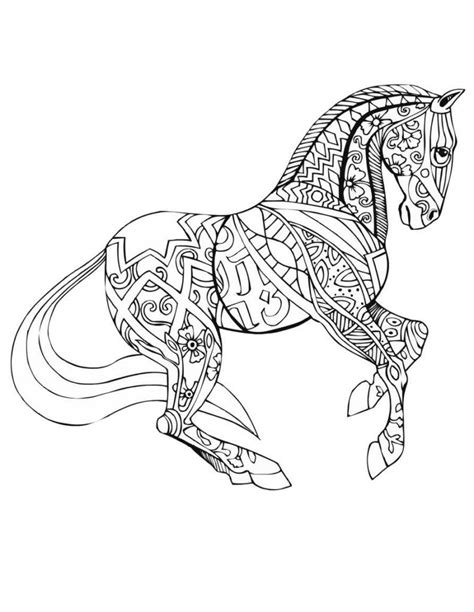 printable horse coloring pages  adults advanced   wide