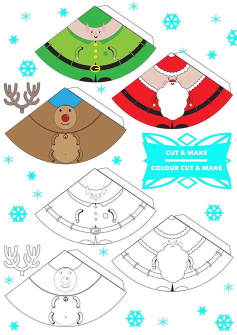 cut  christmas paper crafts printable