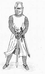 Knight Knights Templar Drawing Medieval Drawings Coloring Ages Middle Armor Easy Chainmail Times People Book Cronodon Search Rpg Define Tattoo sketch template