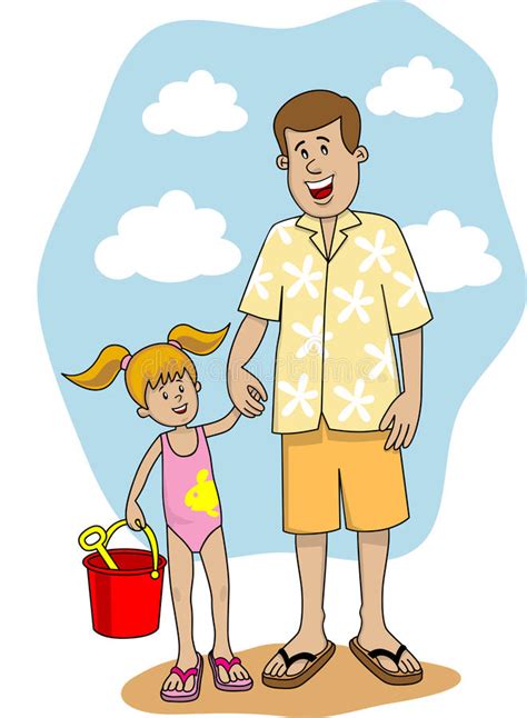 father and daughter stock vector illustration of girl