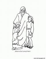 Jesus Coloring Children Pages Loves Little Everyone Childrens Kids Following Printable Color Friend Father Drawing Child God Coloringhome Lds Heavenly sketch template