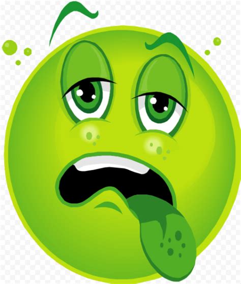 green face emoticon sick android cartoon animated citypng
