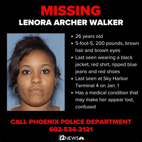 12 News On Twitter Missing Have You Seen Lenora Archer Walker She