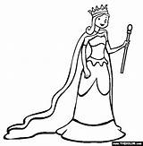 Queen Coloring Pages King Template May Thecolor Online Clipart Ecto Panda sketch template