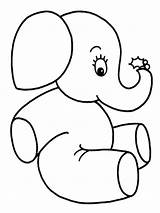 Elephant Coloring Pages Baby Print Safari Dolphin sketch template