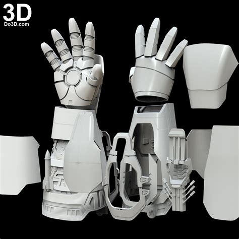 printable iron man mark xlii model mk  gauntlet hand glove forearm